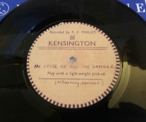 BEATLES RARE in Spite of All the Danger Acetate Does Not Play Repro 7inch 45 Record Lennon - Etsy Canada